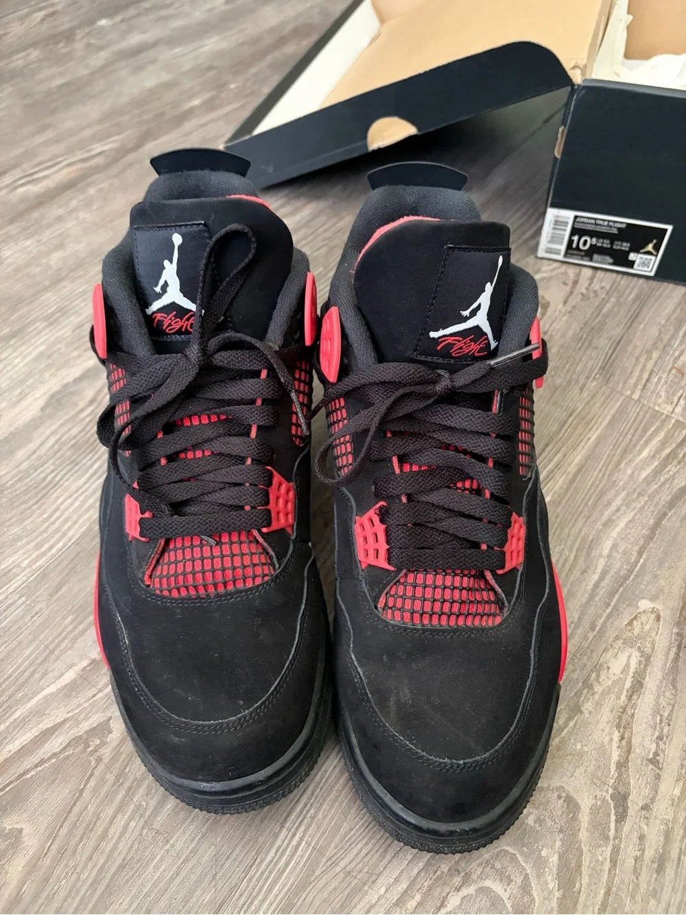 Jordan Men’s Black and Red Retro Sneakers